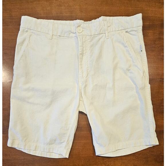 Onia 55% Linen, 45% Cotton Fixed Waist White Shorts, Mens Sz 34 - Picture 5 of 8